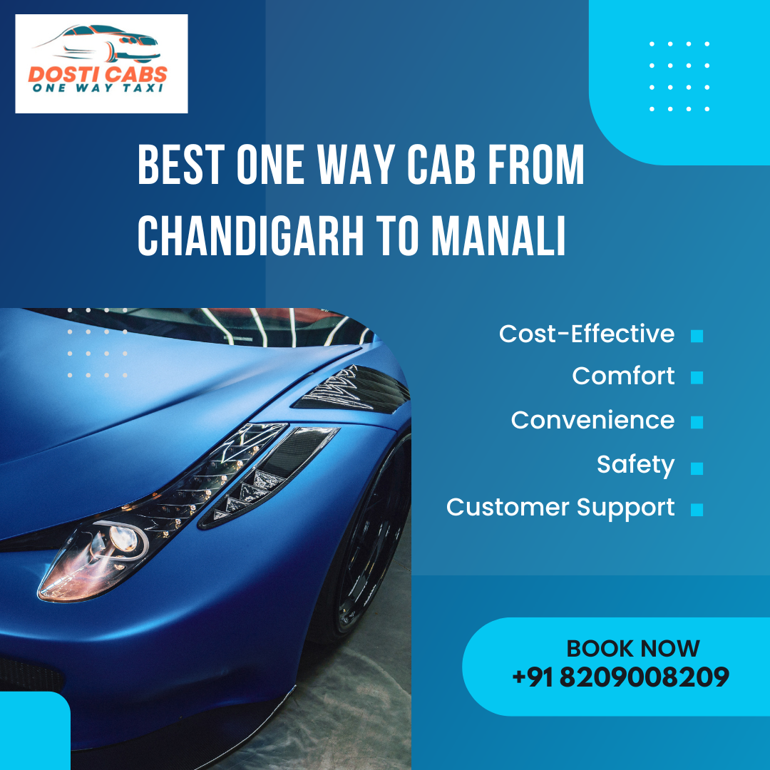 Best One Way Cab From Chandigarh to Manali